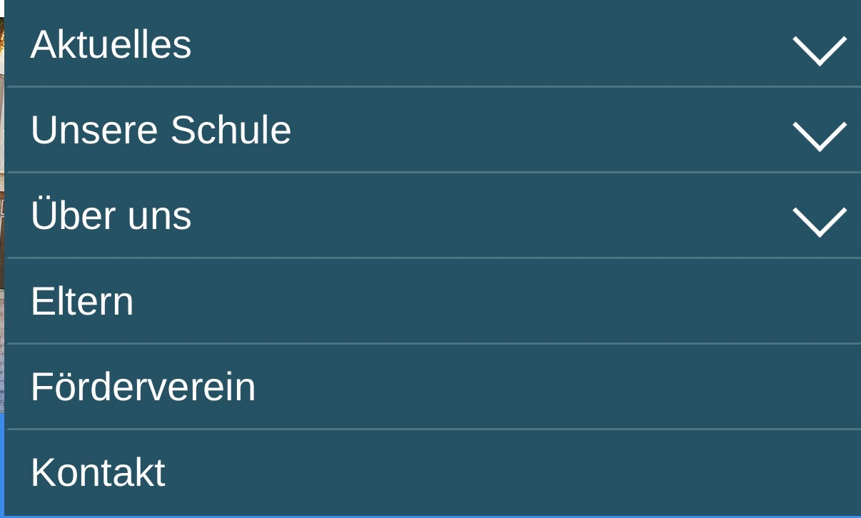 Menü auf dem Handy